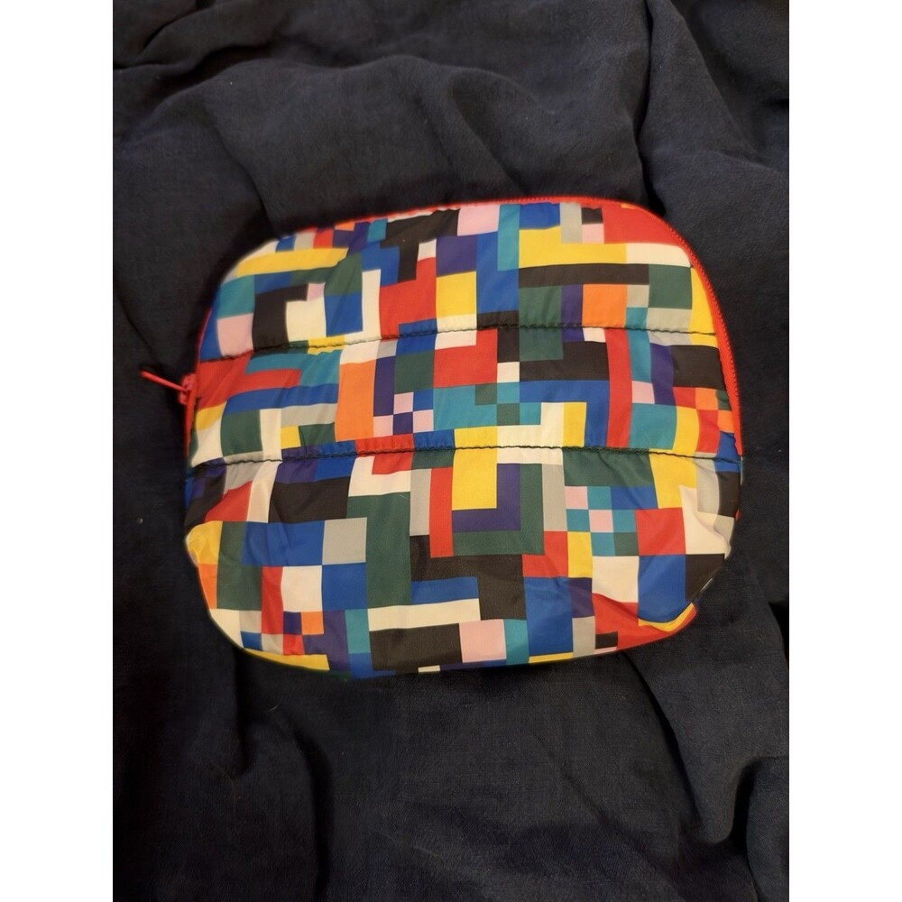 Target LEGO Multicolor Quilted Cosmetic Bag with Red Trim